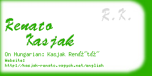 renato kasjak business card